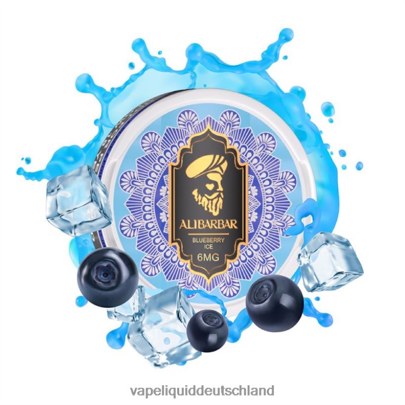 Alibarbar Nikotinbeutel Blaubeereis X068JX95 Vape 12000 Züge
