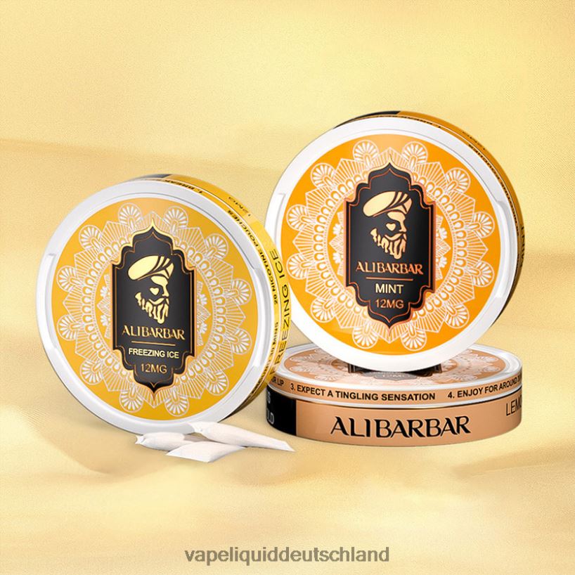 Alibarbar Nikotinbeutel Heidelbeere, saure Himbeere X068JX80 Vape 12000 Züge