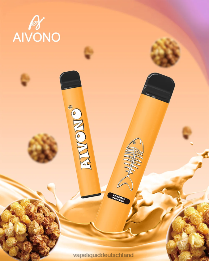 Aivono AIM FISHBONE 600 Karamell-Popcorn - 62BZJ6286 Vape Liquid