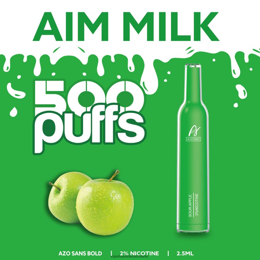 Aivono AIM MILK 500 saurer Apfel - 62BZJ6267 Vape Deutschland