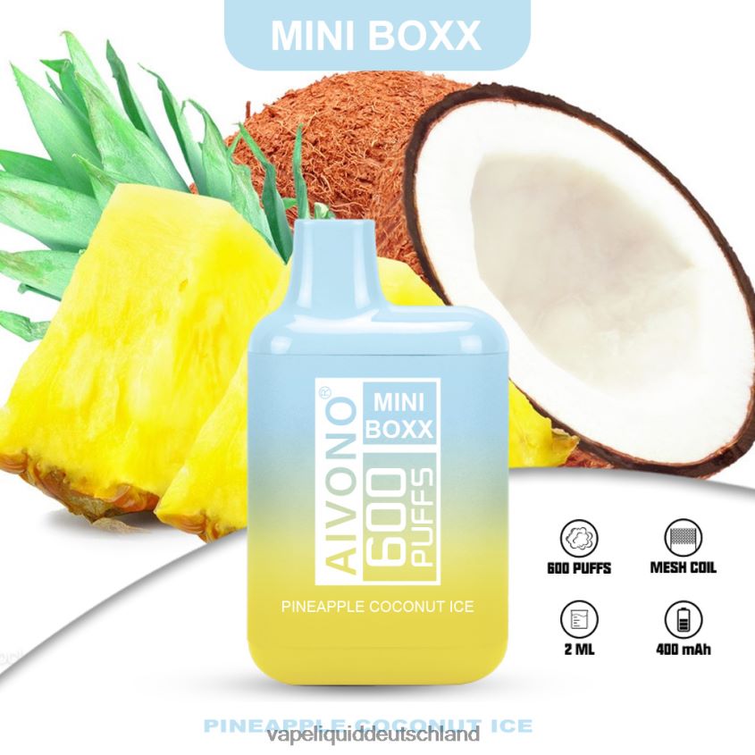Aivono AIM MINI BOXX 600 Ananas-Kokos-Eis - 62BZJ6238 Vape Liquid
