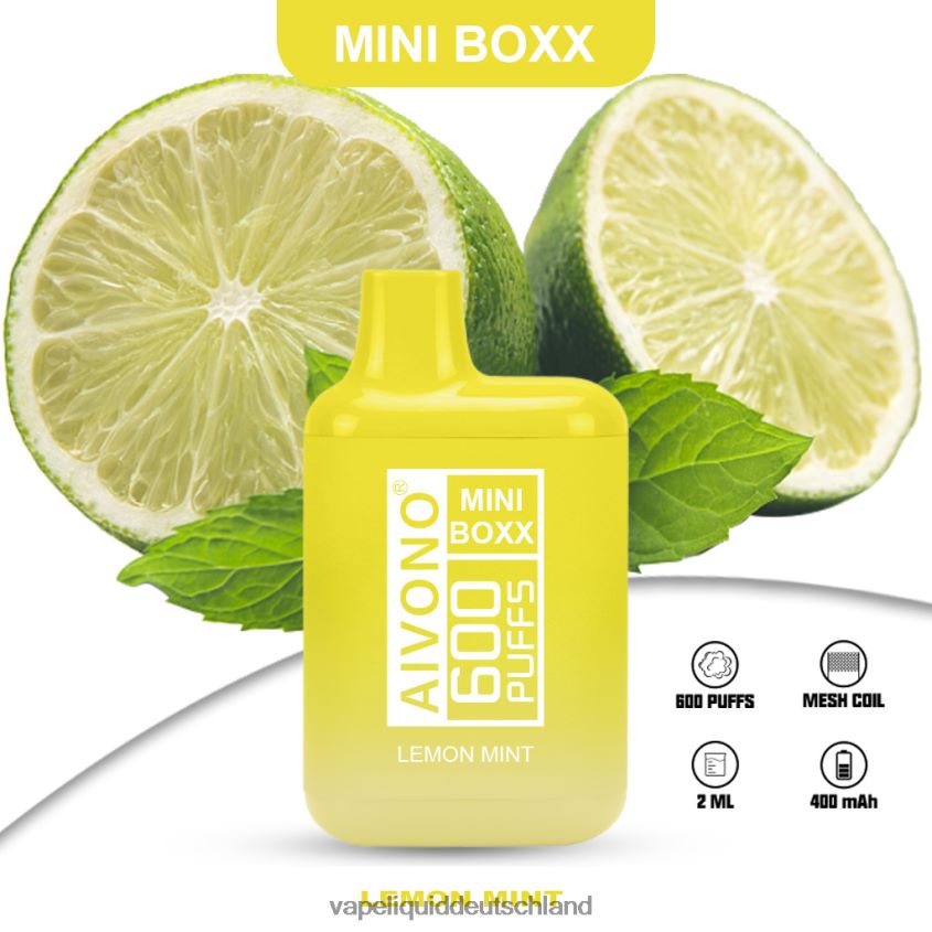 Aivono AIM MINI BOXX 600 Zitronenminze - 62BZJ6233 Vape Deutschland