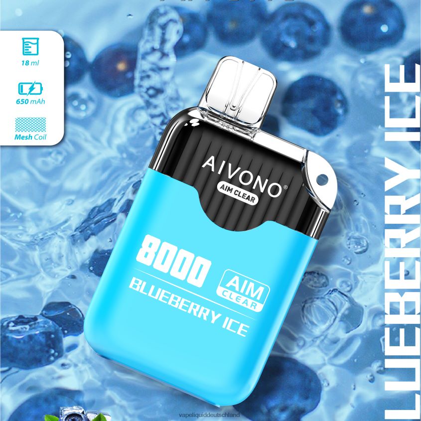 Aivono AIM CLEAR 8000 Blaubeereis - 62BZJ6206 Vape Liquid
