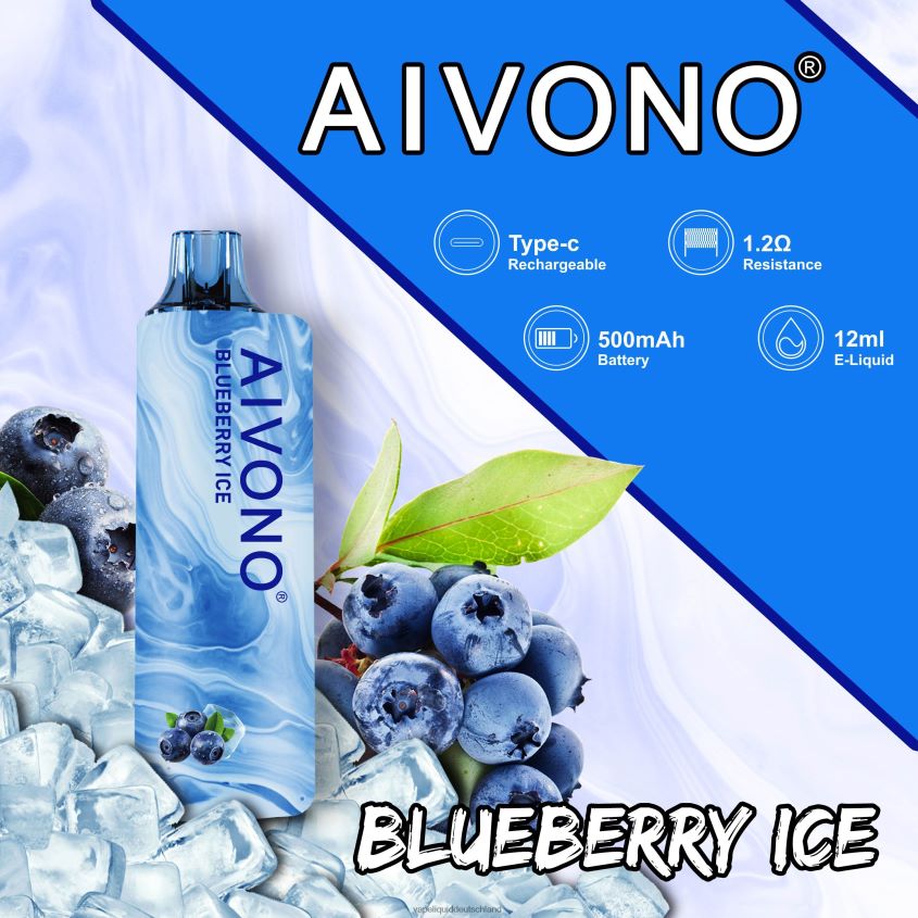 Aivono AIM GUN 7000 Blaubeereis - 62BZJ6104 Vape Liquid