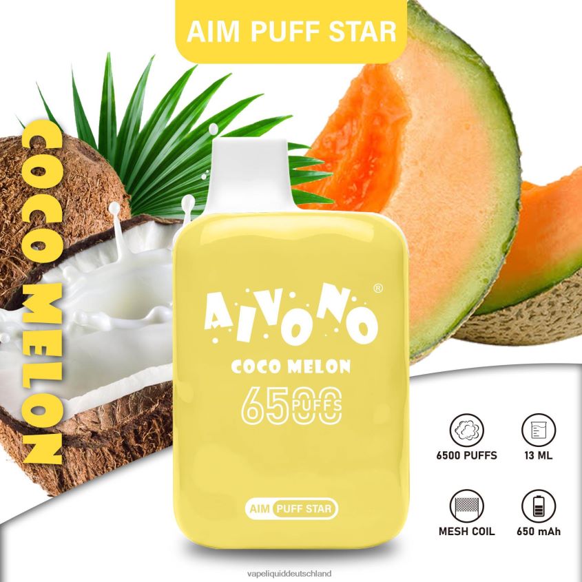 Aivono AIM PUFF STAR 6500 Kokomelone - 62BZJ6297 Vape Deutschland