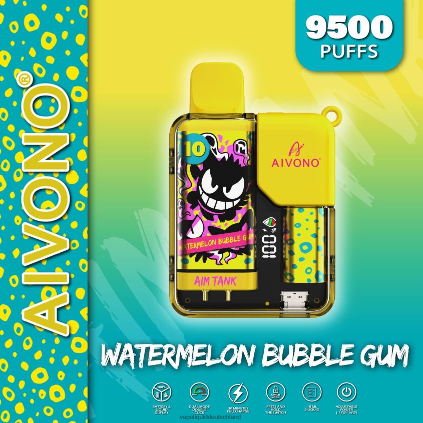 Aivono AIM TANK 9500 Wassermelonen-Kaugummi - 62BZJ644 Vape Liquid