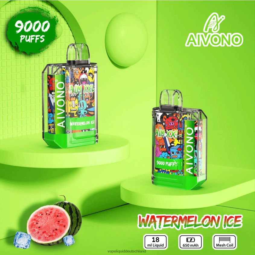 Aivono AIM XXL 9000 Mundaufkleber transparent Wassermeloneneis - 62BZJ648 Vape Liquid