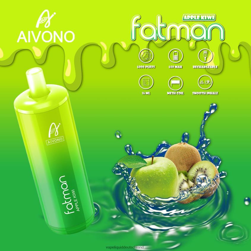 Aivono FATMAN 6800 Apfel-Kiwi - 62BZJ631 Vape Deutschland