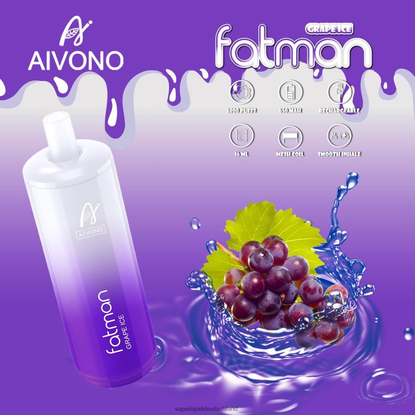 Aivono FATMAN 6800 Traubeneis - 62BZJ624 Vape Liquid