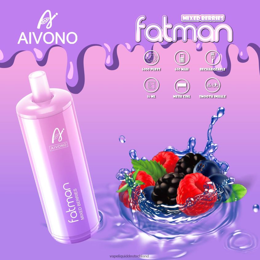 Aivono FATMAN 6800 gemischte Beeren - 62BZJ627 Vape Deutschland