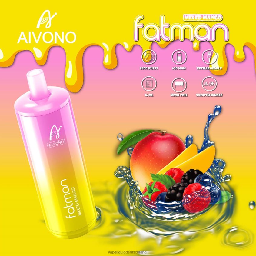 Aivono FATMAN 6800 gemischte Mango - 62BZJ626 Vape Liquid