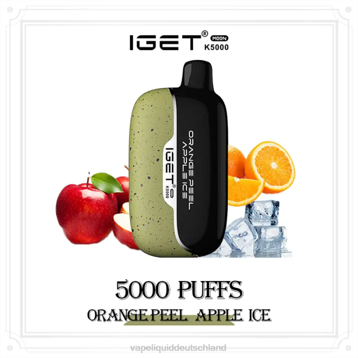 Vape 12000 Züge V02815 Orangenschalen-Apfel-Eis IGET Moon k5000