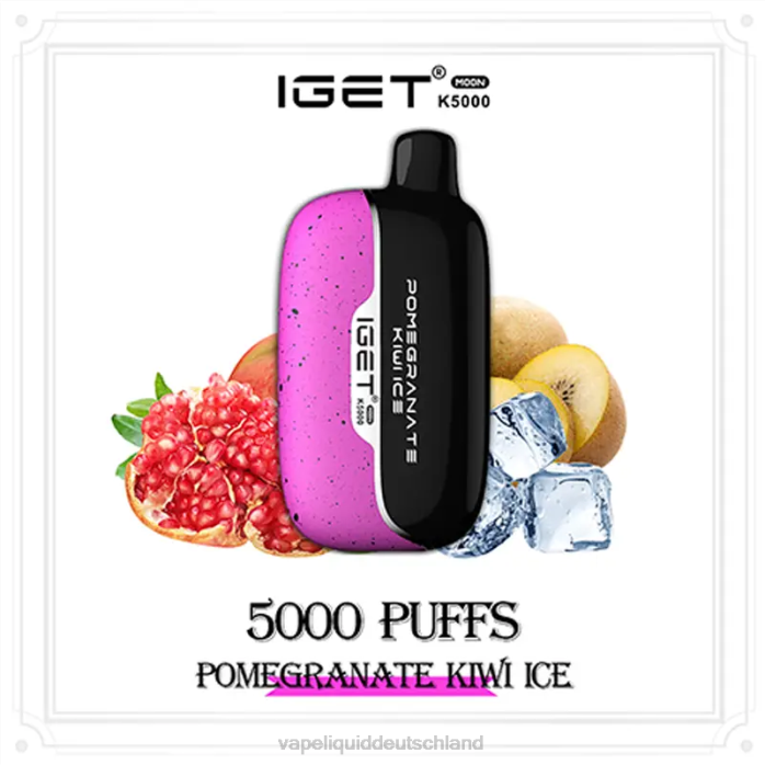 Vape Liquid V02817 Granatapfel-Kiwi-Eis IGET Moon k5000