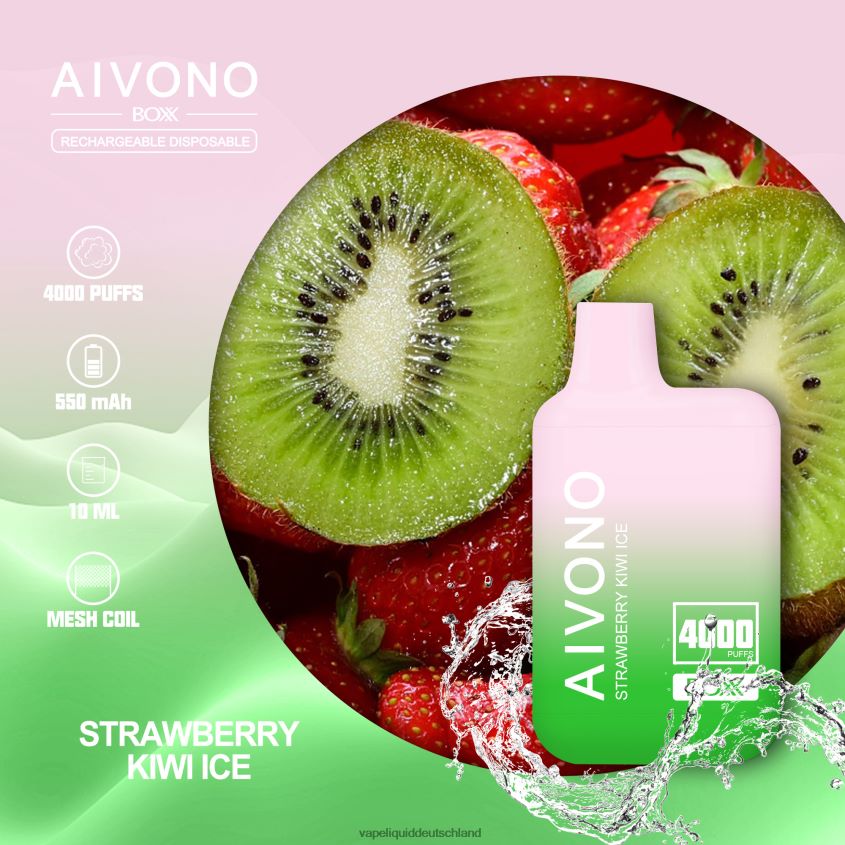 Aivono AIM BOXX 4000 Erdbeer-Kiwi-Eis - 62BZJ6229 Vape Deutschland