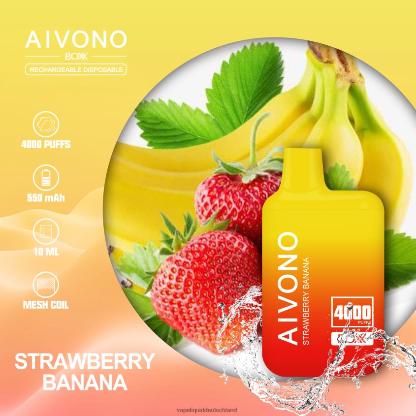Aivono AIM BOXX 4000 Erdbeerbanane - 62BZJ6231 Vape Deutschland