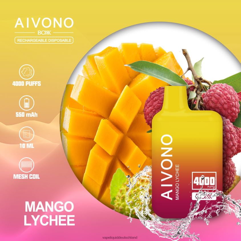 Aivono AIM BOXX 4000 Mango-Litschi - 62BZJ6216 Vape Liquid