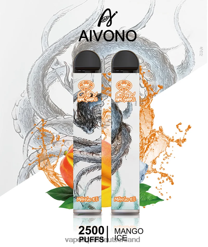 Aivono AIM SNAKE 2500 Mango-Eis - 62BZJ6313 Vape Deutschland