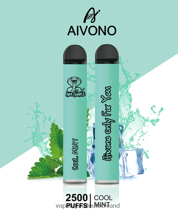 Aivono AIM SNAKE 2500 kühle Minze - 62BZJ6302 Vape Liquid