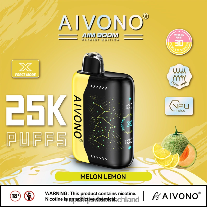 Aivono AIM BOOM 25000 Melone Zitrone - 62BZJ6348 Vape Liquid