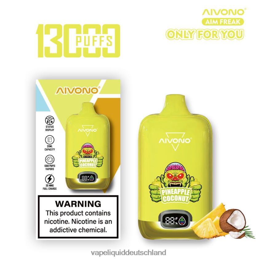 Aivono AIM FREAK 13000 Ananas-Kokosnuss - 62BZJ6248 Vape Liquid