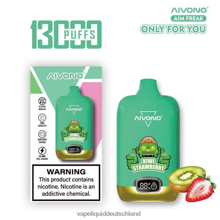 Aivono AIM FREAK 13000 Kiwi-Erdbeere - 62BZJ6246 Vape Liquid