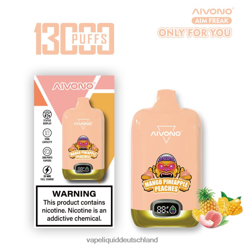 Aivono AIM FREAK 13000 Mango-Ananas-Pfirsiche - 62BZJ6250 Vape Liquid