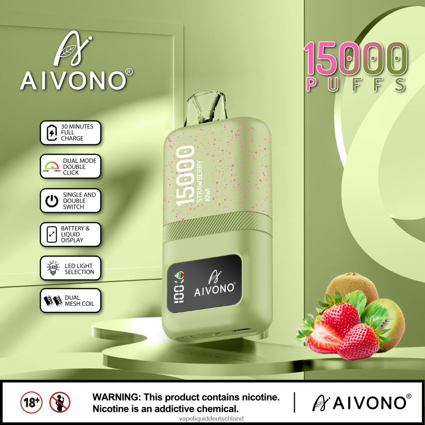Aivono AIM magic 15000 Erdbeer-Kiwi - 62BZJ663 Vape Deutschland