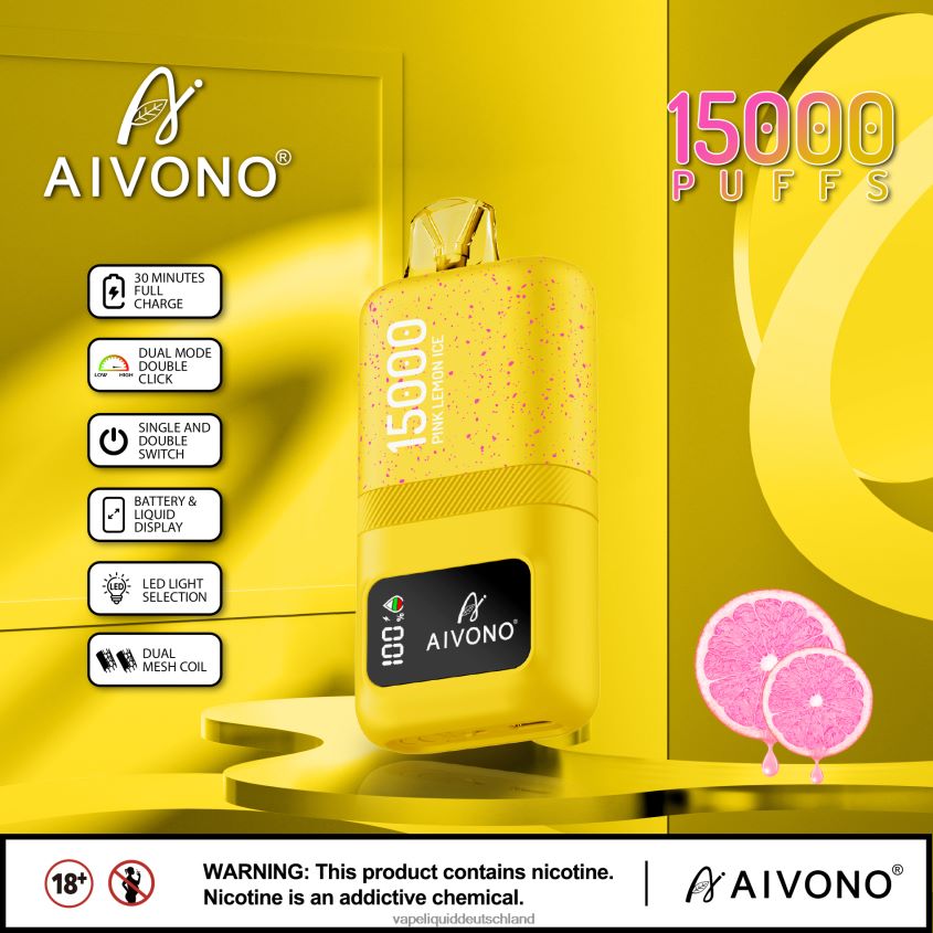 Aivono AIM magic 15000 rosa Zitroneneis - 62BZJ661 Vape Deutschland