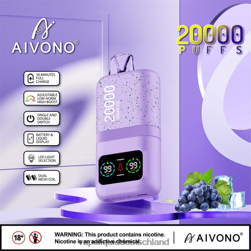 Aivono AIM magic 20000 Traubeneis - 62BZJ686 Vape Liquid