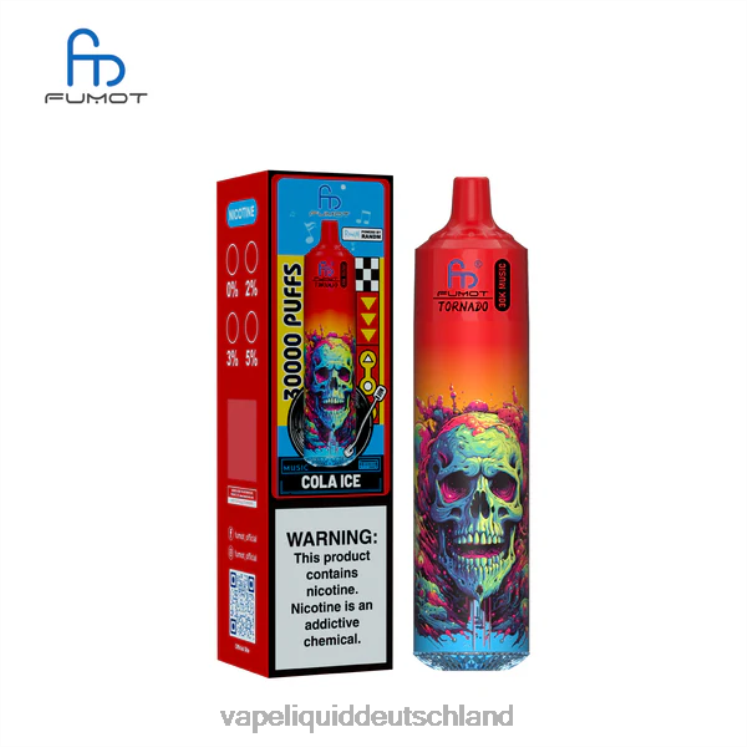 Vape 7000 Züge ZH0BR9 Cola-Eis Fumot Tornado 30.000 Musik