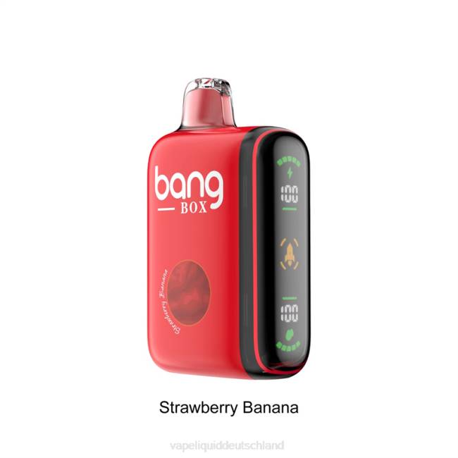 Vape Deutschland 066425 Erdbeerbanane - Bang Box 9000–18000 Züge, intelligente Leistungsanzeige