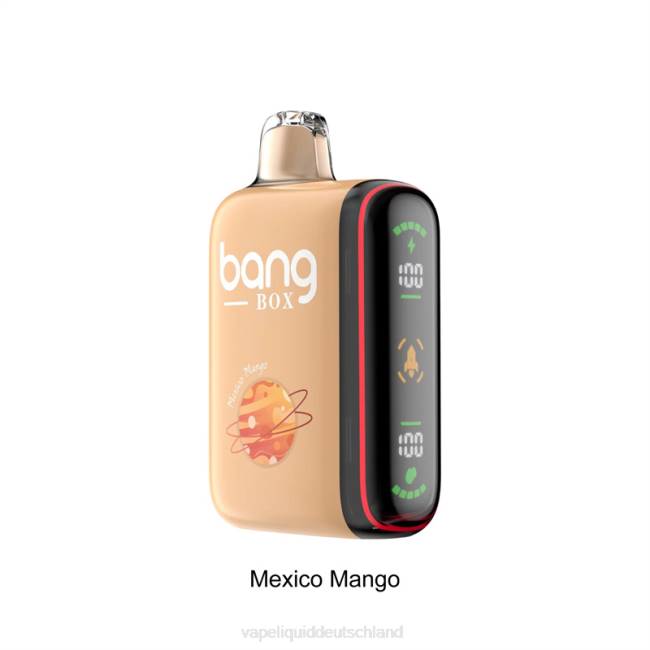 Vape Deutschland 066431 mexikanische Mango - Bang Box 9000–18000 Züge, intelligente Leistungsanzeige