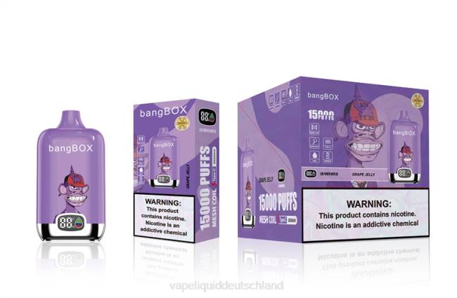 Vape Deutschland 066449 Traubengelee - Bang Box 15000 Züge