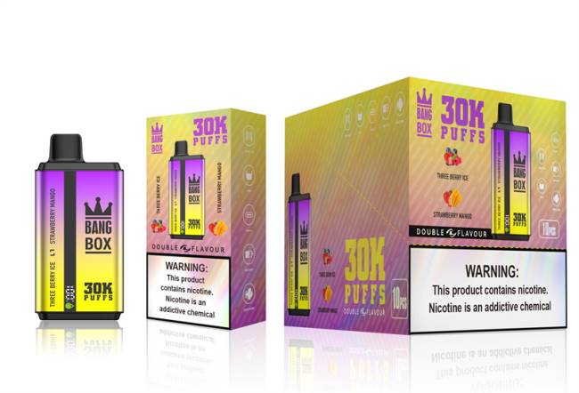 Vape Deutschland 066467 Drei-Beeren-Eis und Erdbeer-Mango - Bang Box 30.000 Züge, zwei Geschmacksrichtungen