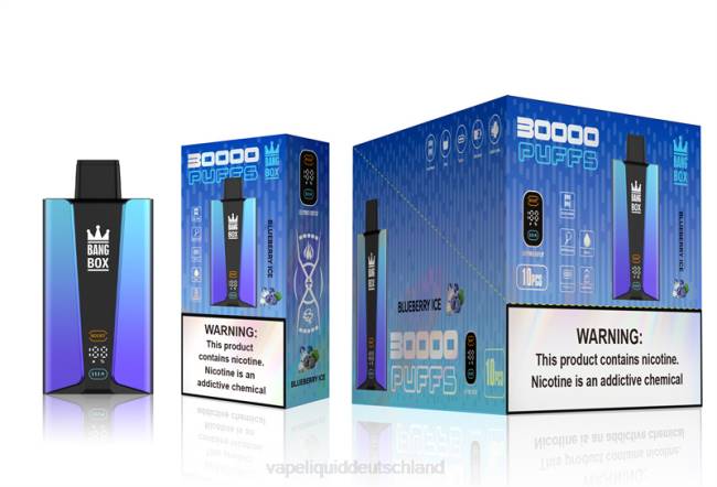 Vape Deutschland 066479 Blaubeereis - Bang Box 30.000 Züge intelligenter Bildschirm