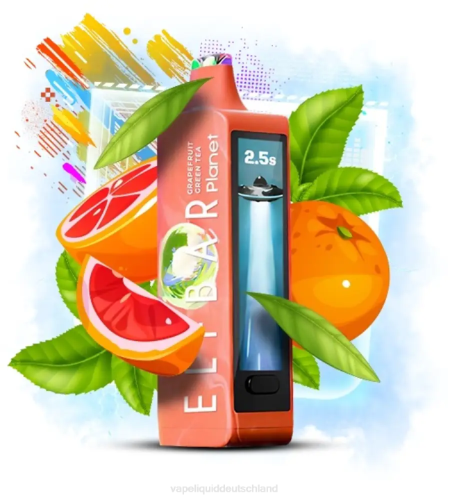 Vape Deutschland 402J17 - grüner Grapefruittee Elf Bar Planet 25000