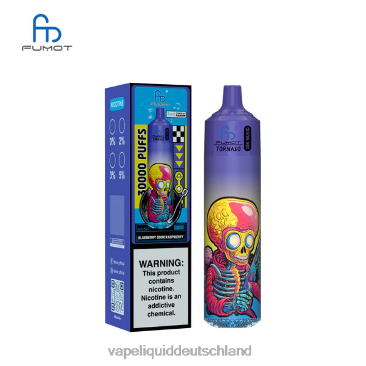 Vape Deutschland ZH0BR6 Heidelbeere, saure Himbeere Fumot Tornado 30.000 Musik