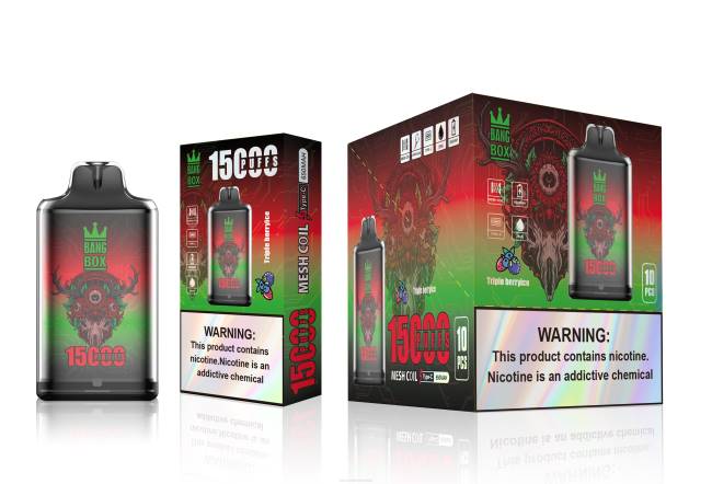Vape Liquid 0664104 dreifaches Beereneis - Bang Box s1-15000 Züge
