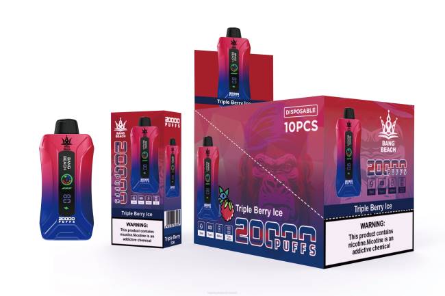Vape Liquid 06648 dreifaches Beereneis - Bang Beach 20000 Züge Smart Screen Vape