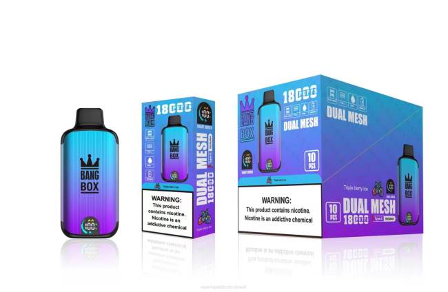Vape Liquid 066495 dreifaches Beereneis - Bang Box 18000 Züge