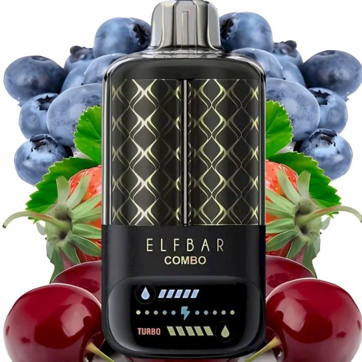 Vape Liquid 402J2 - Heidelbeere, saure Himbeere und Kirsche Elf Bar Combo 25000