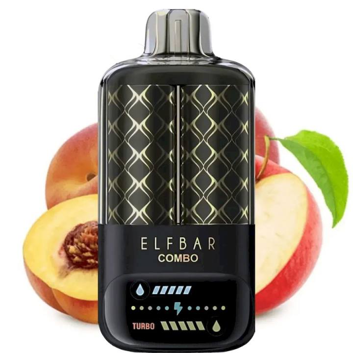 Vape Liquid 402J4 - Apfel und saftiger Pfirsich Elf Bar Combo 25000