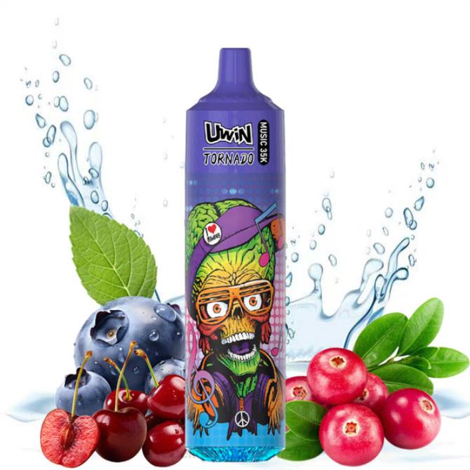 Vape Liquid Heidelbeere, Kirsche, Cranberry | UWIN CRYSTAL 35.000 Einweg-Vaporizer 8LF226