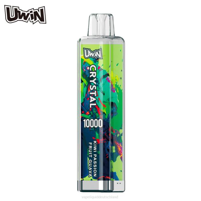 Vape Liquid Kiwi, Passionsfrucht, Guave | UWIN CRYSTAL 10000 Einweg-Vapes 8LF28