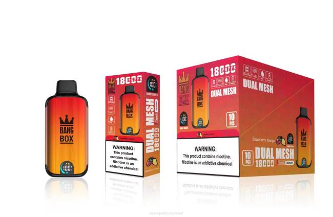 Vape Ohne Nikotin 066499 Erdbeer-Mango - Bang Box 18000 Züge