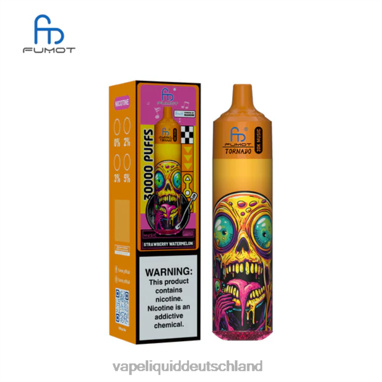Vape Ohne Nikotin ZH0BR28 Erdbeerwassermelone Fumot Tornado 30.000 Musik