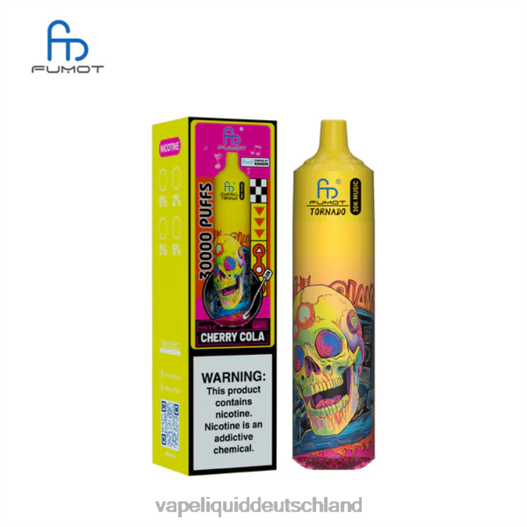 Vape Ohne Nikotin ZH0BR8 Kirschcola Fumot Tornado 30.000 Musik
