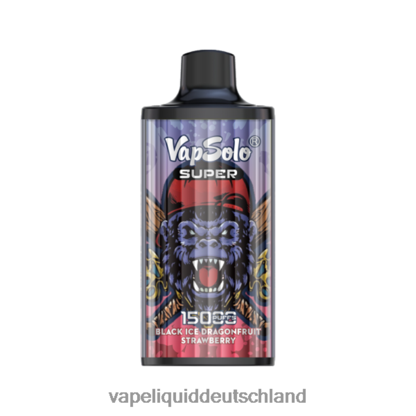 Vapsolo SUPER Einweg-Vapor Schwarzes Eis, Drangofrucht-Erdbeere X068JX125 Vape 12000 Züge