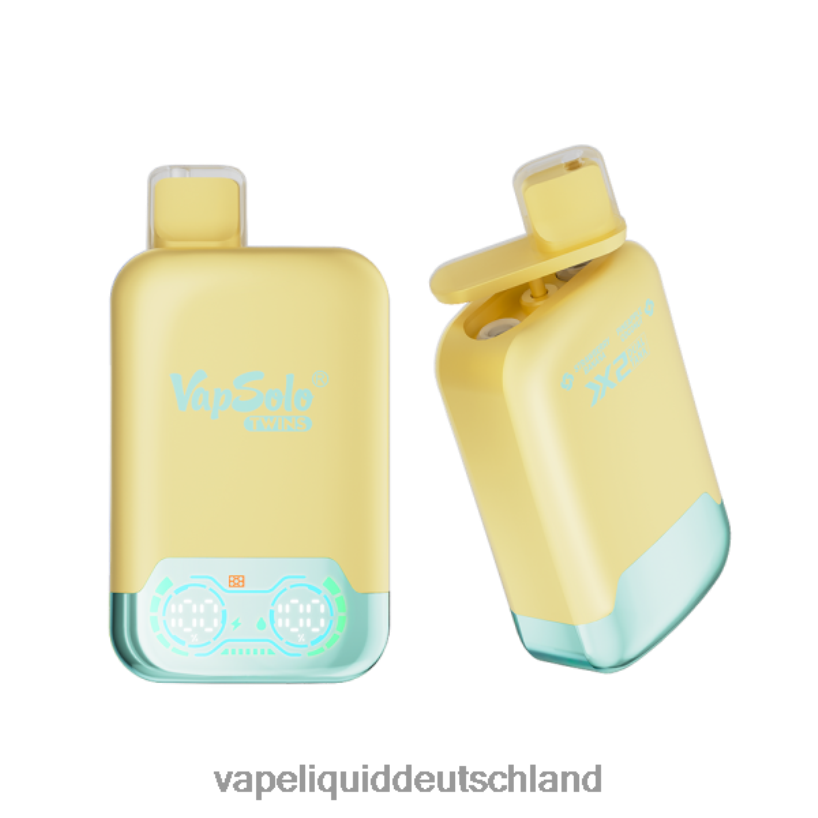 Vapsolo TWINS Einweg-Vapor Ananas-Kokosnuss und Erdbeer-Banane X068JX143 Vape Ohne Nikotin