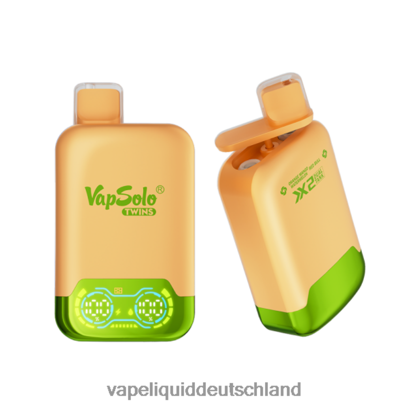 Vapsolo TWINS Einweg-Vapor Orangen-Mango-Wassermelone und Red Bull X068JX142 Vape Liquid